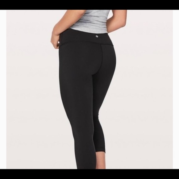 lululemon athletica Pants - Lululemon wunder under black low rise crop 4 gray